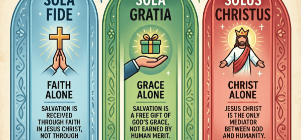 Key Solas of the Reformation: Sola Fide, faith alone—salvation is received through faith in Jesus Christ, not through works; Romans 3:28. Sola Gratia, grace alone—salvation is a free gift of God's grace, not earned by human merit; Ephesians 2:8–9. Solus Christus, Christ alone—Jesus Christ is the only mediator between God and humanity; 1 Timothy 2:5. #5Solas #Reformation.