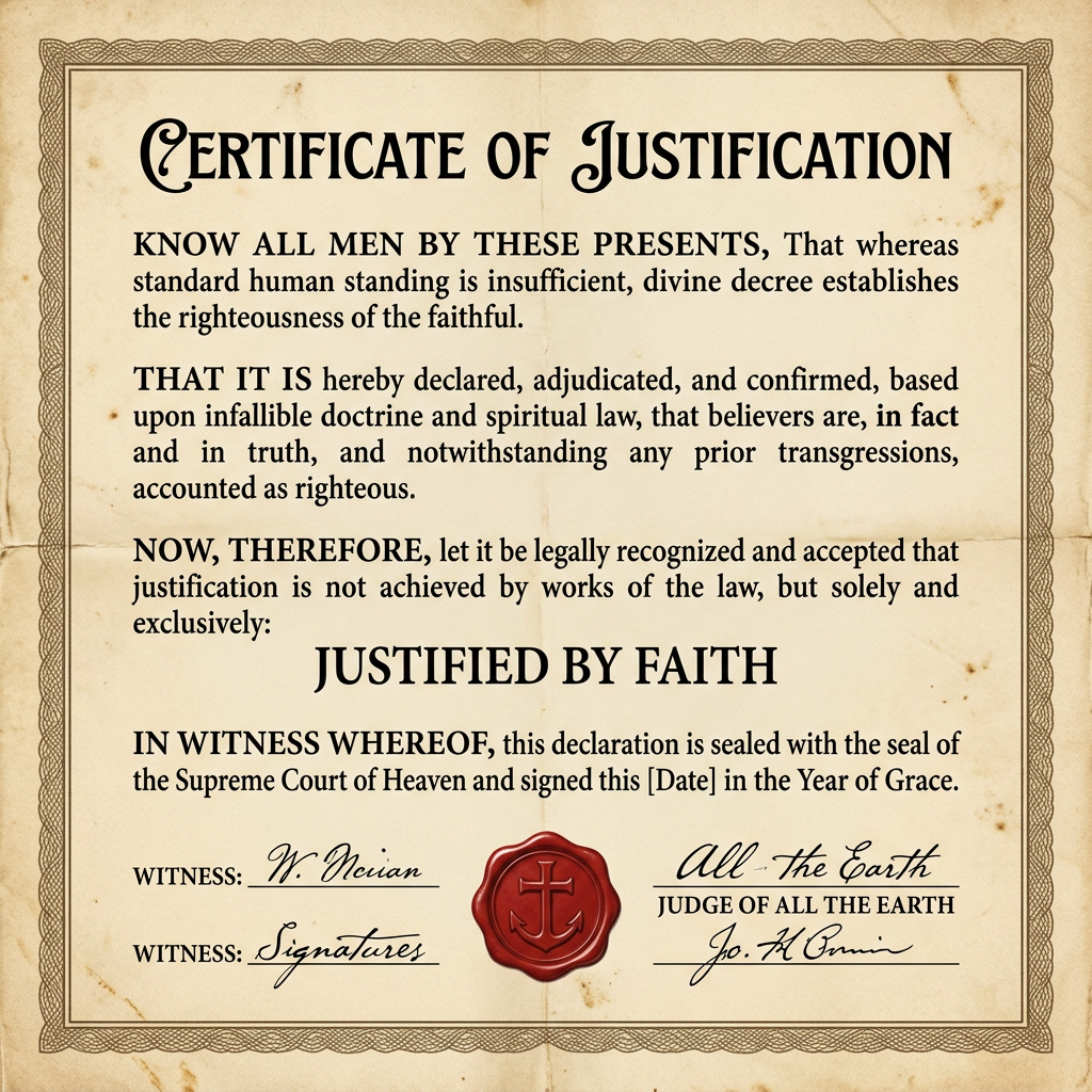 Justified by faith. – To Live is Christ